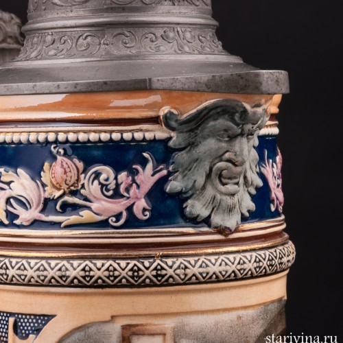 Кувшин Сцена в таверне, 3,5л, Marzi & Remy, Германия, 1890-94 гг