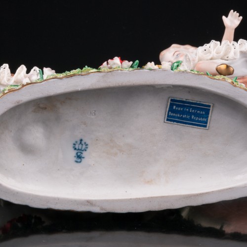 Девочки на качелях, кружевная, Sitzendorf, Германия, до 1990 г