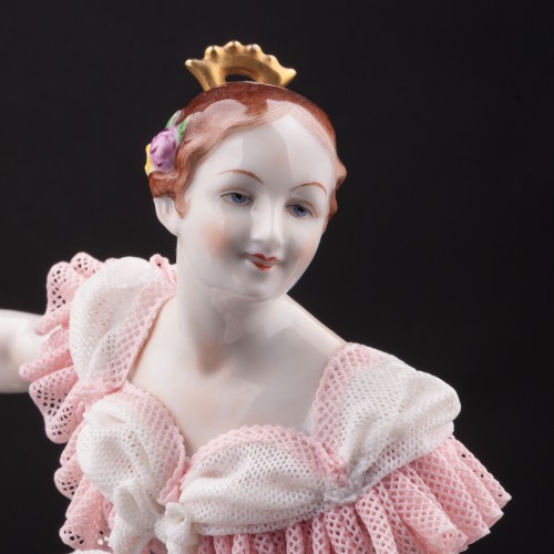 Фанни Эльслер, кружевная, Volkstedt, Германия, вт. пол. 20 в