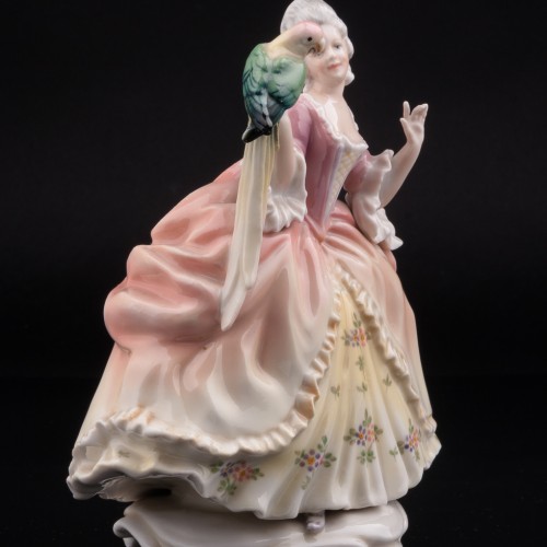 Девушка с попугаем, Karl Ens, Германия, 1920-30 гг