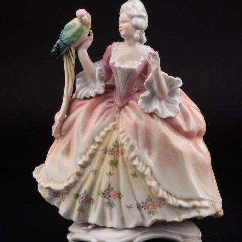 Девушка с попугаем, Karl Ens, Германия, 1920-30 гг