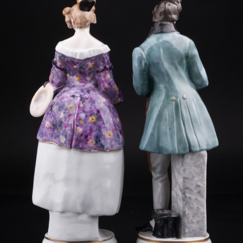 Романтическая пара с письмами и цветами, Karl Ens, Германия, 1930-40 гг