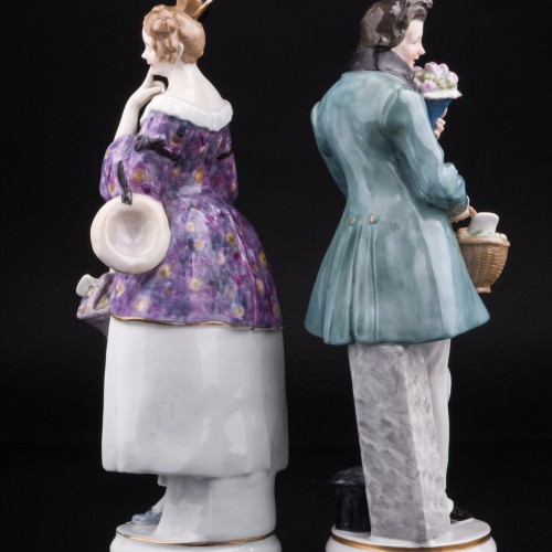 Романтическая пара с письмами и цветами, Karl Ens, Германия, 1930-40 гг