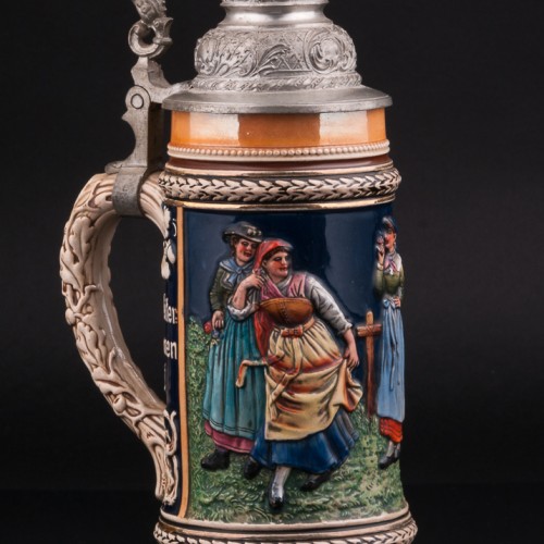 Сельская сцена, кружка 1/2 л, Marzi & Remy, Германия, 1900 гг