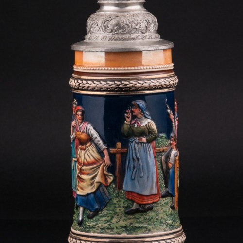 Сельская сцена, кружка 1/2 л, Marzi & Remy, Германия, 1900 гг