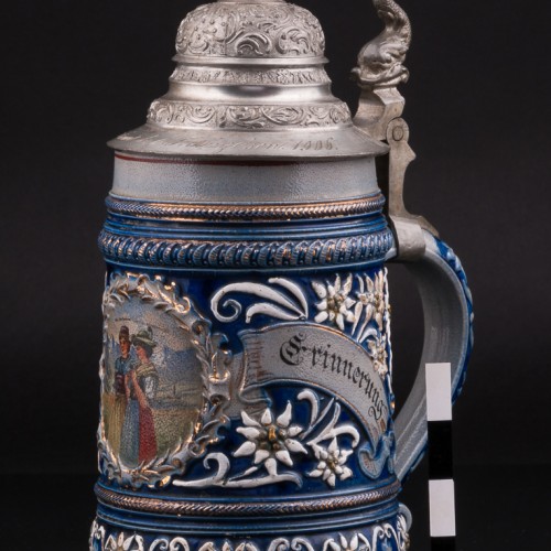 Альпийские мотивы, кружка 1л, Marzi & Remy, Германия, 1905 г