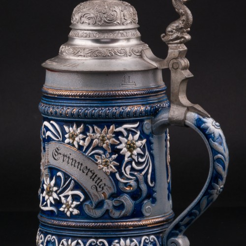 Альпийские мотивы, кружка 1л, Marzi & Remy, Германия, 1905 г