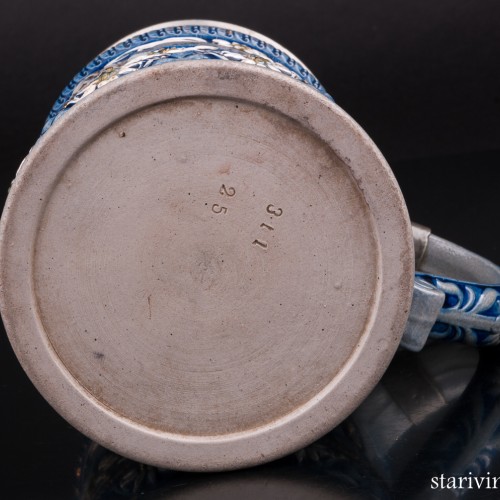 Альпийские мотивы, кружка 1л, Marzi & Remy, Германия, 1905 г