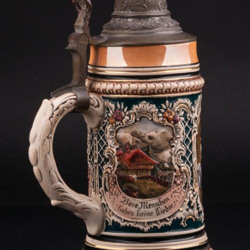 В гостинной, кружка 0,5л, Albert Jacob Thewalt, Германия, 1900 гг