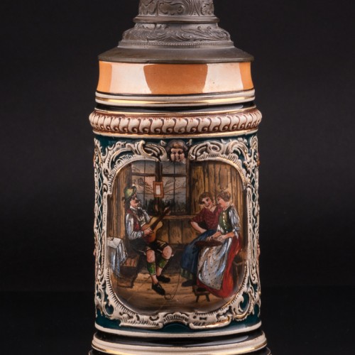 В гостинной, кружка 0,5л, Albert Jacob Thewalt, Германия, 1900 гг