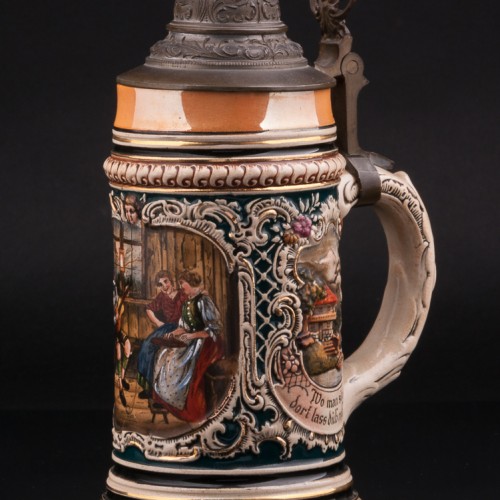 В гостинной, кружка 0,5л, Albert Jacob Thewalt, Германия, 1900 гг