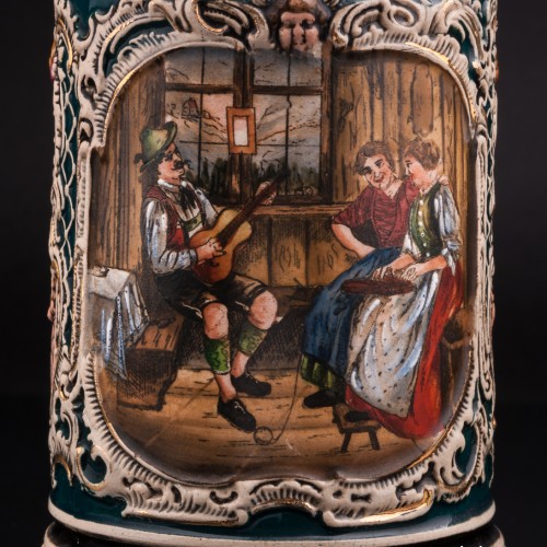 В гостинной, кружка 0,5л, Albert Jacob Thewalt, Германия, 1900 гг