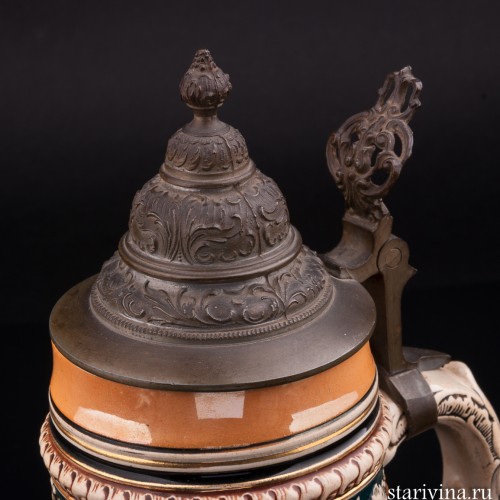 В гостинной, кружка 0,5л, Albert Jacob Thewalt, Германия, 1900 гг