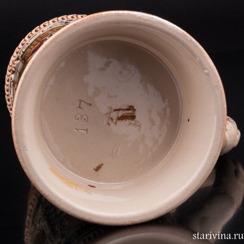 В гостинной, кружка 0,5л, Albert Jacob Thewalt, Германия, 1900 гг