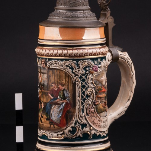 В гостинной, кружка 0,5л, Albert Jacob Thewalt, Германия, 1900 гг