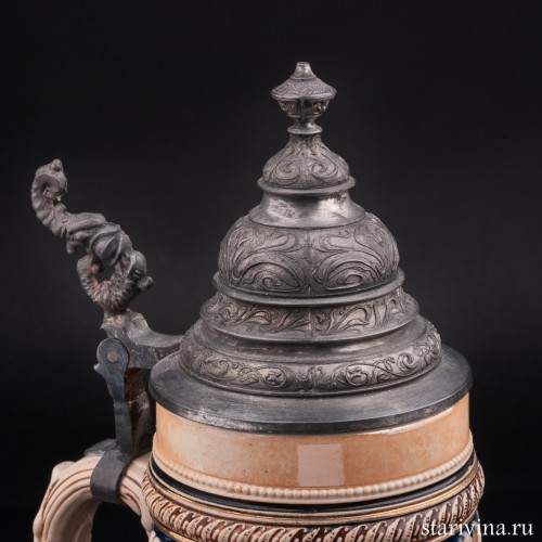 Сцена в таверне, кружка 1л, Marzi & Remy, Германия, 1900 гг