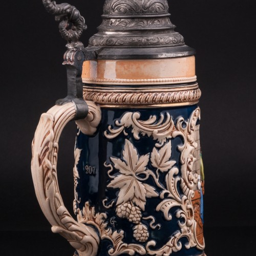 Сцена в таверне, кружка 1л, Marzi & Remy, Германия, 1900 гг