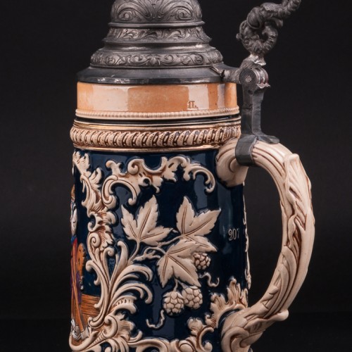 Сцена в таверне, кружка 1л, Marzi & Remy, Германия, 1900 гг