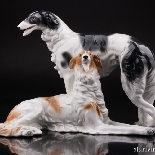 Две борзых, Unterweissbach, Германия, 1940-58 гг