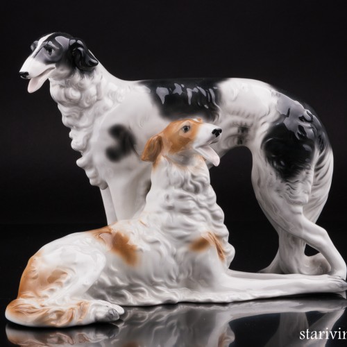 Две борзых, Unterweissbach, Германия, 1940-58 гг