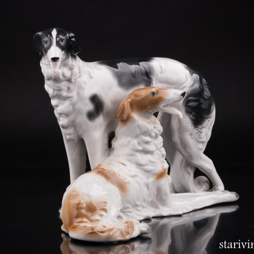 Две борзых, Unterweissbach, Германия, 1940-58 гг