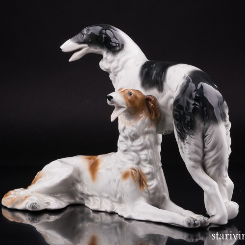 Две борзых, Unterweissbach, Германия, 1940-58 гг