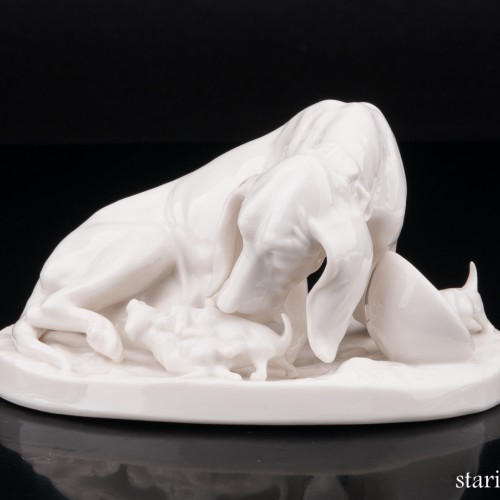 Такса со щенками, Nymphenburg, Германия, кон. 19 - нач. 20 вв