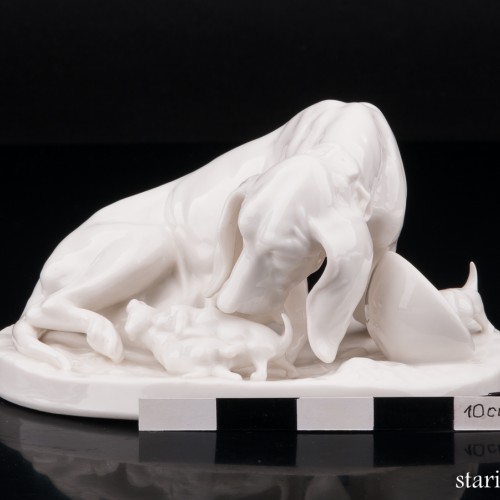 Такса со щенками, Nymphenburg, Германия, кон. 19 - нач. 20 вв