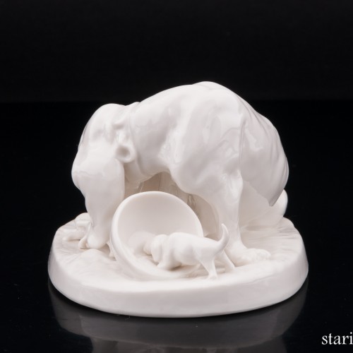 Такса со щенками, Nymphenburg, Германия, кон. 19 - нач. 20 вв