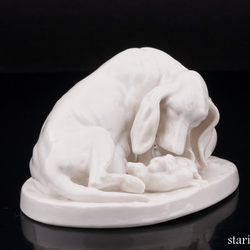 Такса со щенками, Nymphenburg, Германия, кон. 19 - нач. 20 вв