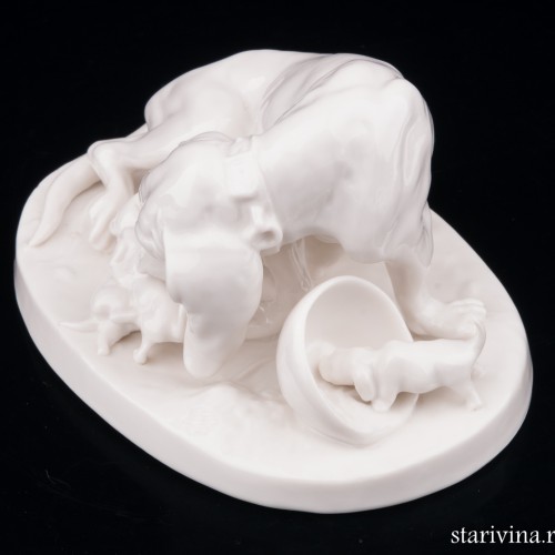 Такса со щенками, Nymphenburg, Германия, кон. 19 - нач. 20 вв