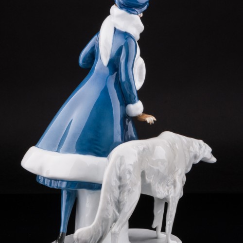 Дама с борзой, Fraureuth, Германия, 1910-20 гг