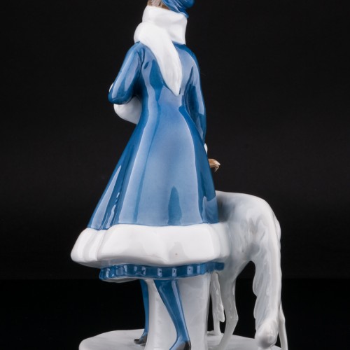 Дама с борзой, Fraureuth, Германия, 1910-20 гг