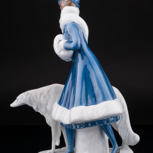 Дама с борзой, Fraureuth, Германия, 1910-20 гг