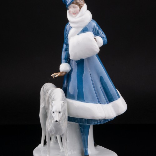 Дама с борзой, Fraureuth, Германия, 1910-20 гг