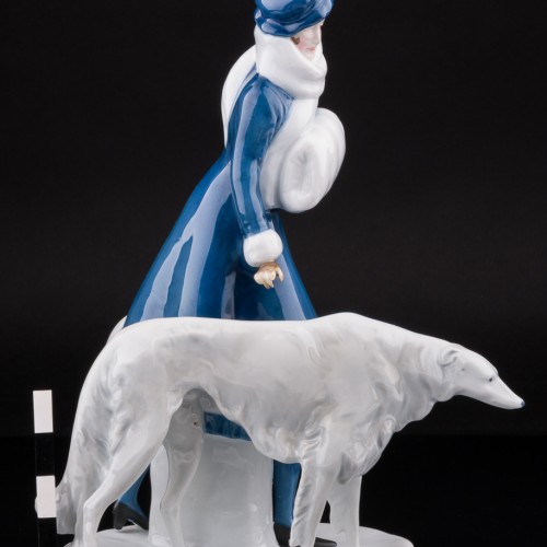 Дама с борзой, Fraureuth, Германия, 1910-20 гг