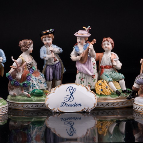 Времена года, 4 статуэтки, Carl Thieme, Германия, вт. пол. 20 в