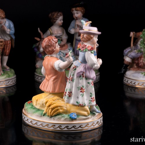 Времена года, 4 статуэтки, Carl Thieme, Германия, вт. пол. 20 в