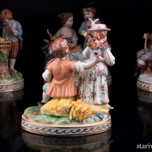 Времена года, 4 статуэтки, Carl Thieme, Германия, вт. пол. 20 в