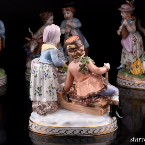 Времена года, 4 статуэтки, Carl Thieme, Германия, вт. пол. 20 в