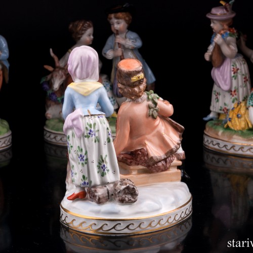 Времена года, 4 статуэтки, Carl Thieme, Германия, вт. пол. 20 в