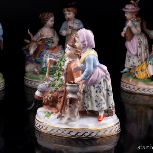 Времена года, 4 статуэтки, Carl Thieme, Германия, вт. пол. 20 в