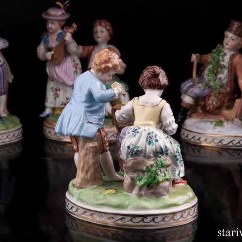 Времена года, 4 статуэтки, Carl Thieme, Германия, вт. пол. 20 в