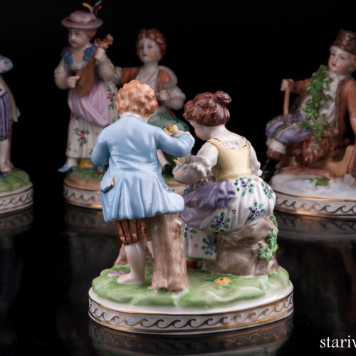 Времена года, 4 статуэтки, Carl Thieme, Германия, вт. пол. 20 в