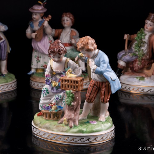 Времена года, 4 статуэтки, Carl Thieme, Германия, вт. пол. 20 в