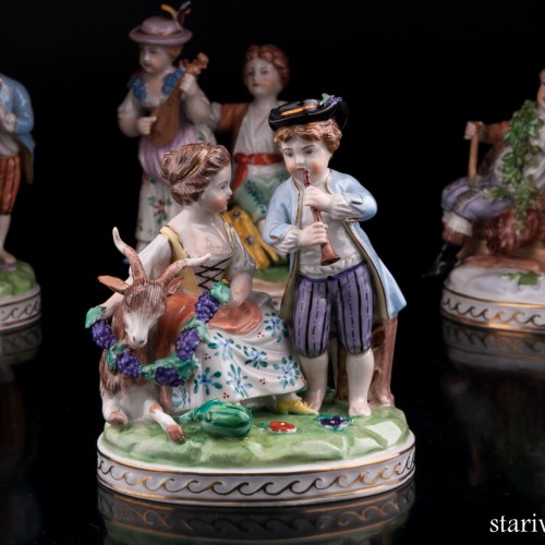 Времена года, 4 статуэтки, Carl Thieme, Германия, вт. пол. 20 в