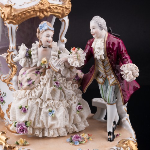 Сценка у портшеза, кружевная, Дрезден, Германия, 1960 гг