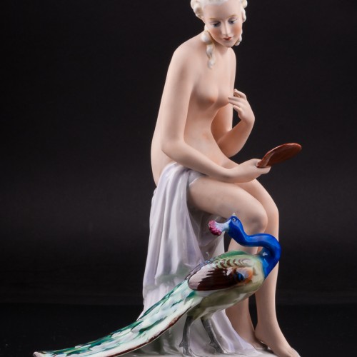 Обнаженная с павлином, Fasold & Stauch, Германия, пер. пол. 20 в