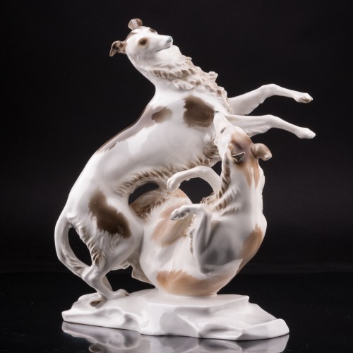 Играющие борзые, Hutschenreuther, Германия, 1925-39 гг