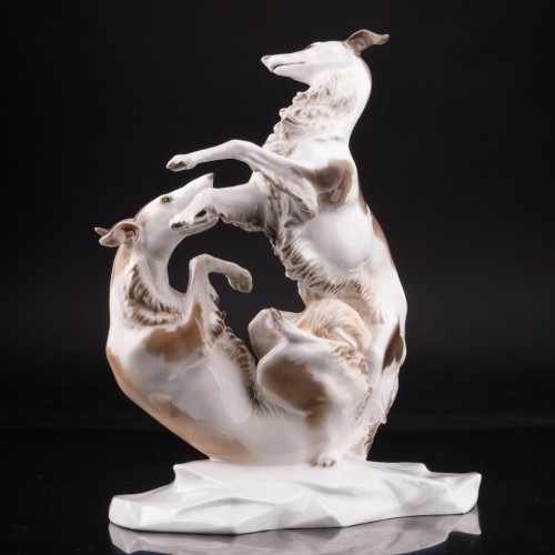 Играющие борзые, Hutschenreuther, Германия, 1925-39 гг